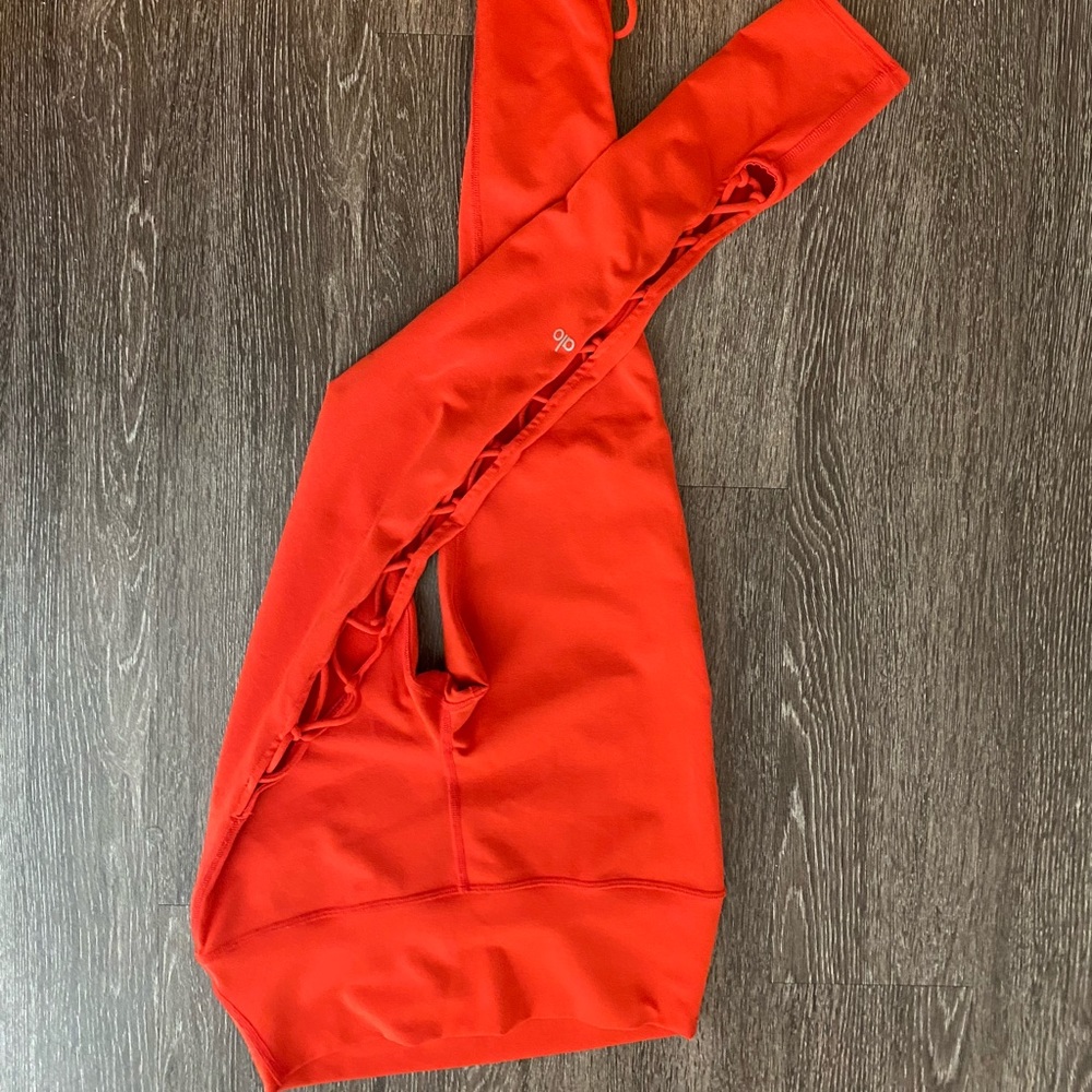 Alo Yoga Leggings- Size medium, red